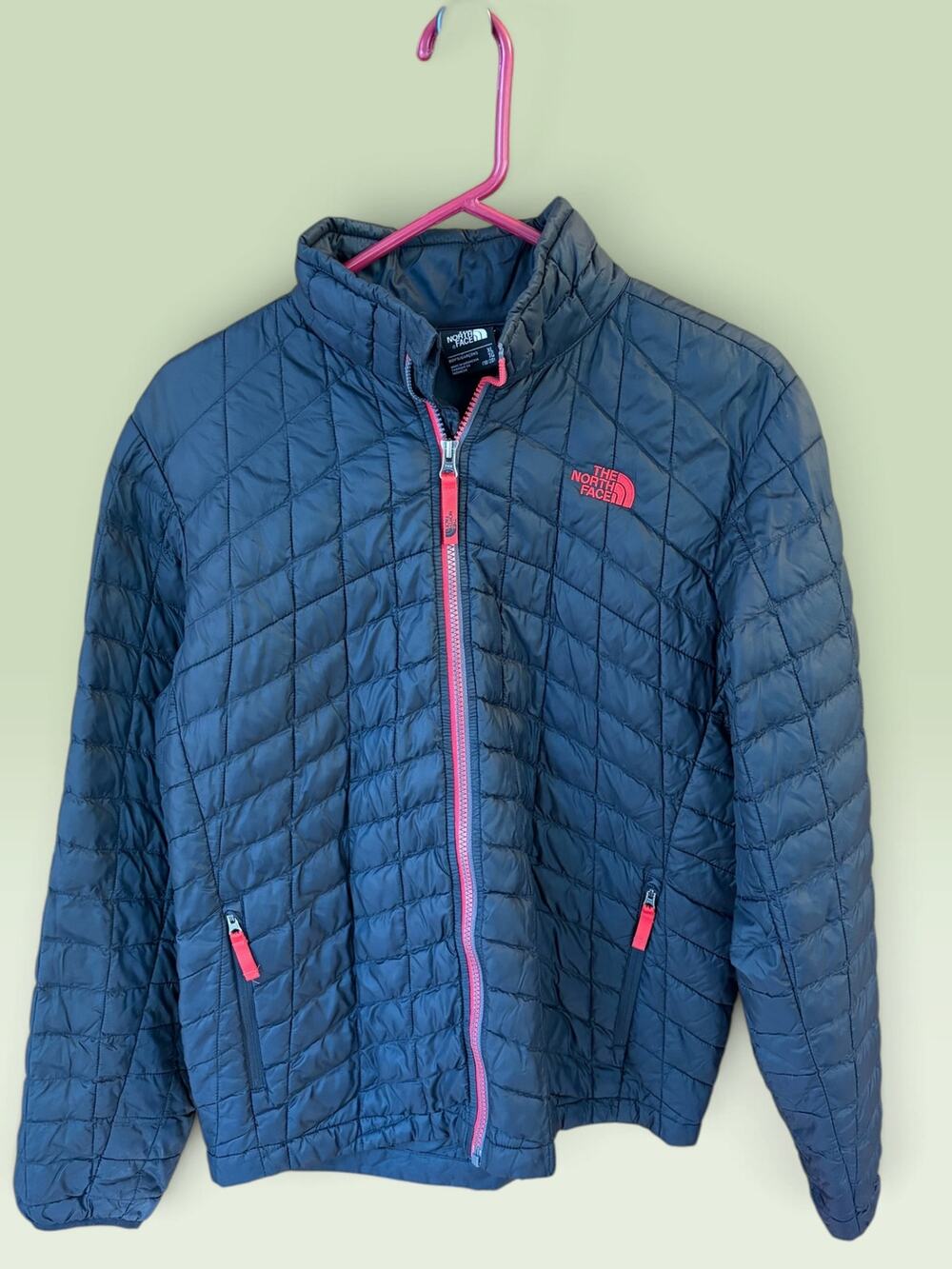 The North Face ThermoBall Jacket Boys XL 18/20 Black Quilted Insulated Puffer